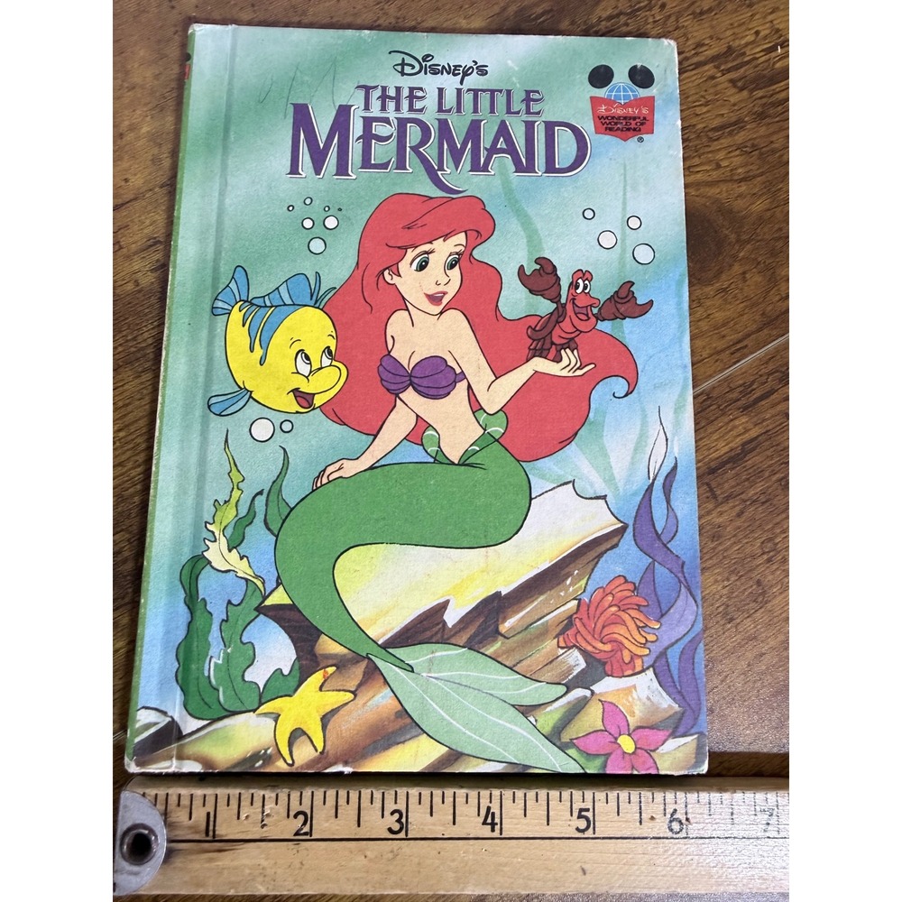 Disney The Little Mermaid Book Vintage 1993 Grolier World 1st American Edition